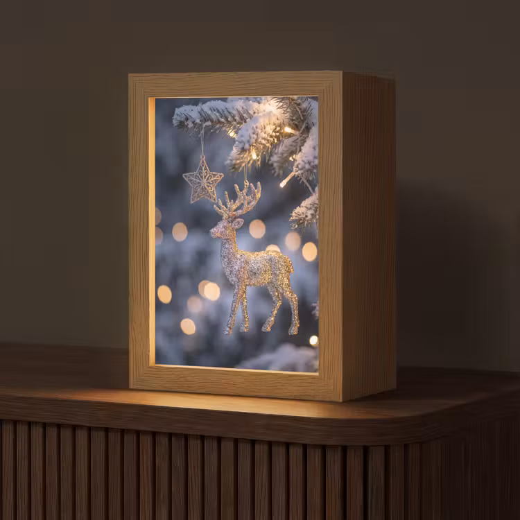 Gepersonaliseerde Lightbox - Rendier - Kerst - Sneeuw — 1