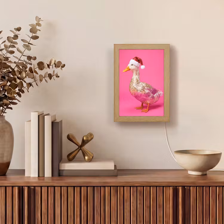 Gepersonaliseerde Lightbox - Vogel - Kerst - Roze — 4