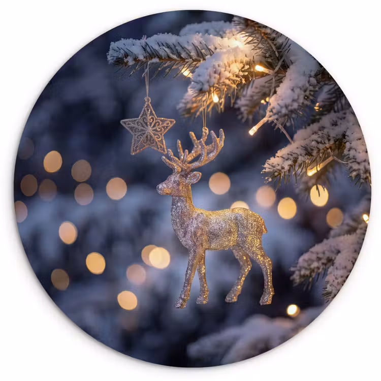 Muurcirkel - Rendier - Kerst - Sneeuw — 1