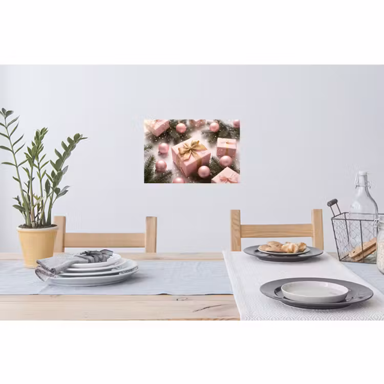 Muursticker - Cadeau - Kerst - Roze — 3