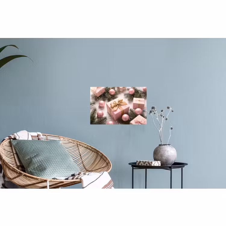 Muursticker - Cadeau - Kerst - Roze — 4