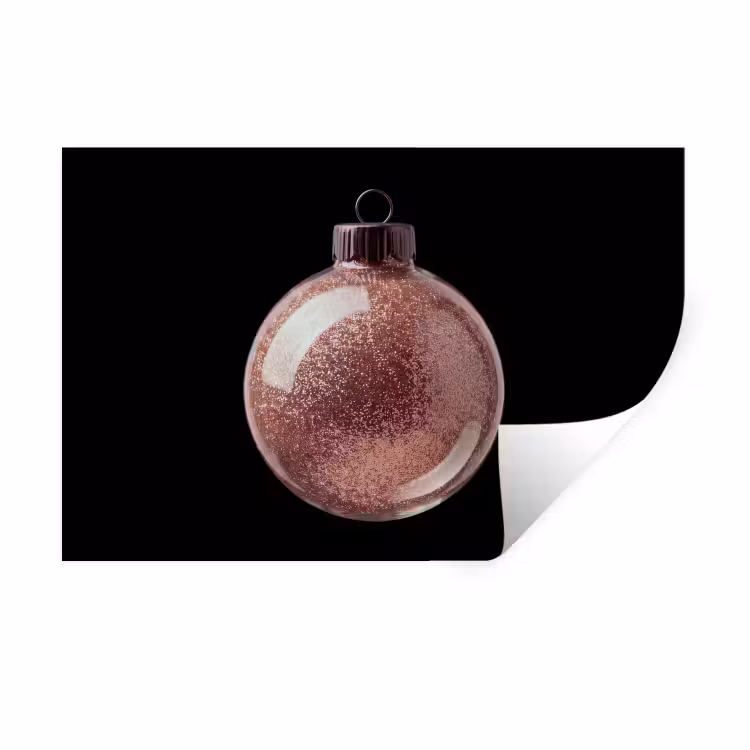 Muursticker - Kerstbal - Roségoud - Kerst — 1