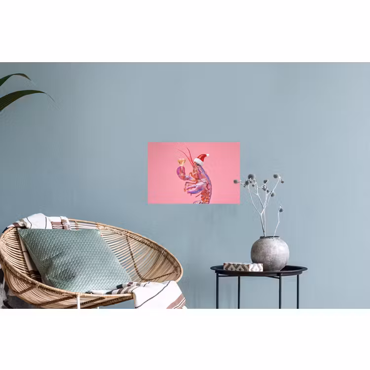 Muursticker - Kreeft - Kerst - Roze — 4