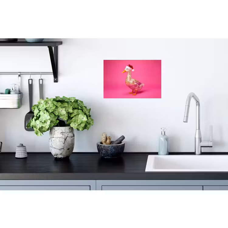 Muursticker - Vogel - Kerst - Roze — 2