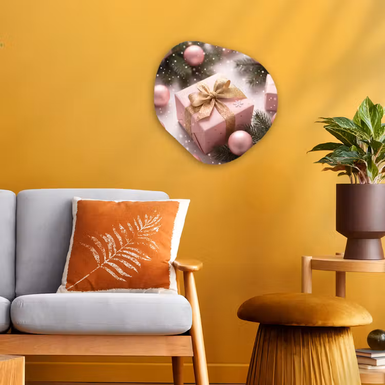 Organisch schilderij - Forex - Cadeau - Kerst - Roze — 3