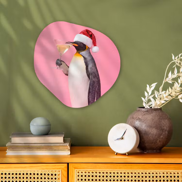 Organisch schilderij - Forex - Pinguïn - Kerst - Feest — 2