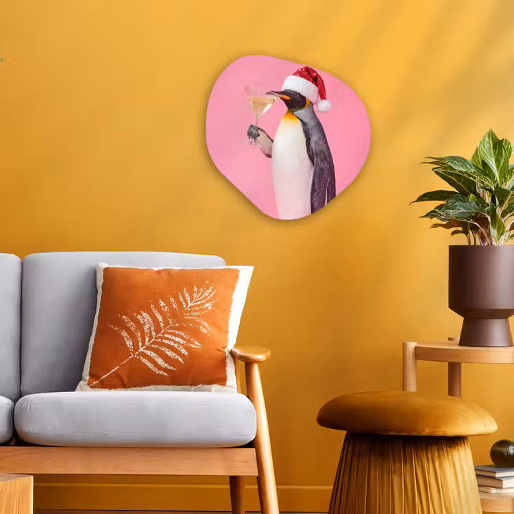 Organisch schilderij - Forex - Pinguïn - Kerst - Feest — 3