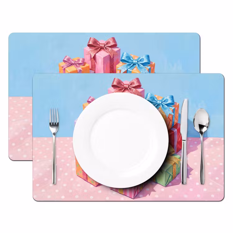 Placemat - 6 stuks - Geschenken - Feest - Kleurrijk — 2