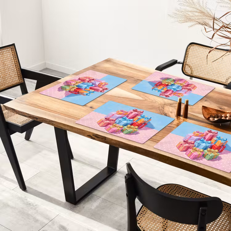 Placemat - 6 stuks - Geschenken - Feest - Kleurrijk — 3