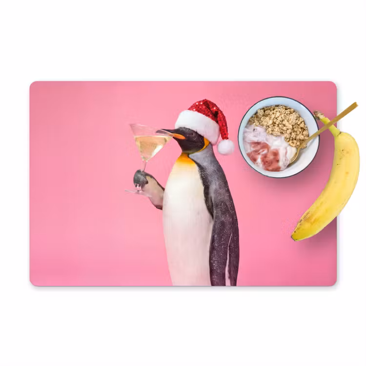Placemat - 6 stuks - Pinguïn - Kerst - Feest — 1