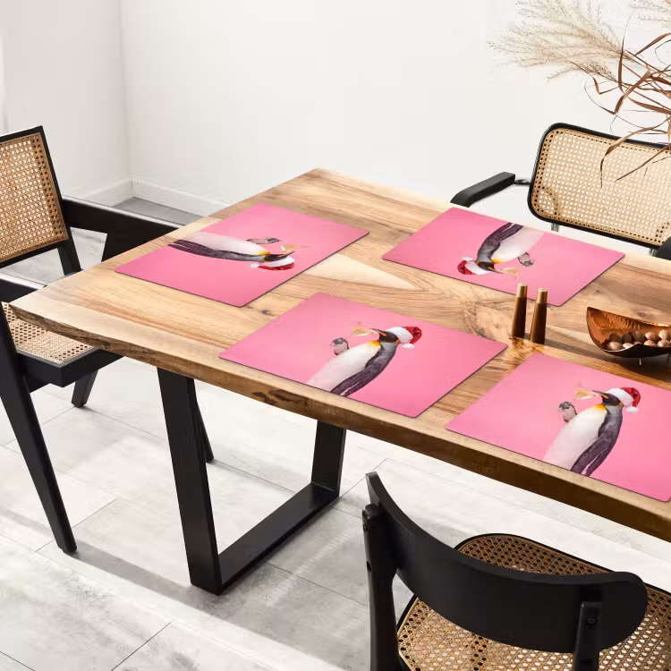Placemat - 6 stuks - Pinguïn - Kerst - Feest — 3