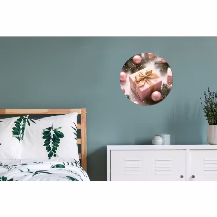 Wandcirkel - Aluminium - Cadeau - Kerst - Roze — 4