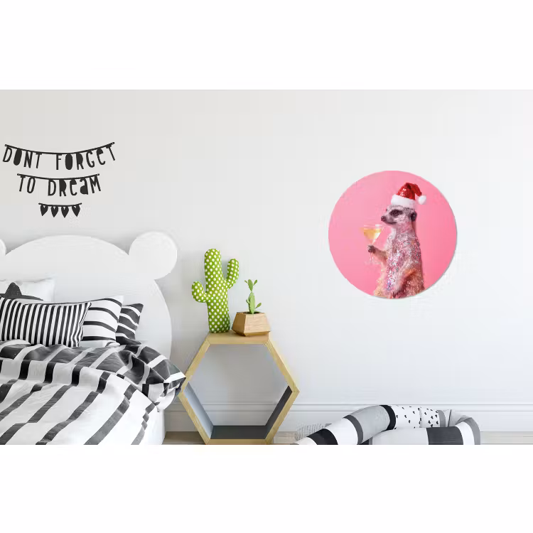 Wandcirkel - Aluminium - Dieren - Glitter - Feest — 5