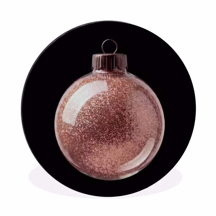 Wandcirkel - Aluminium - Kerstbal - Roségoud - Kerst — 1