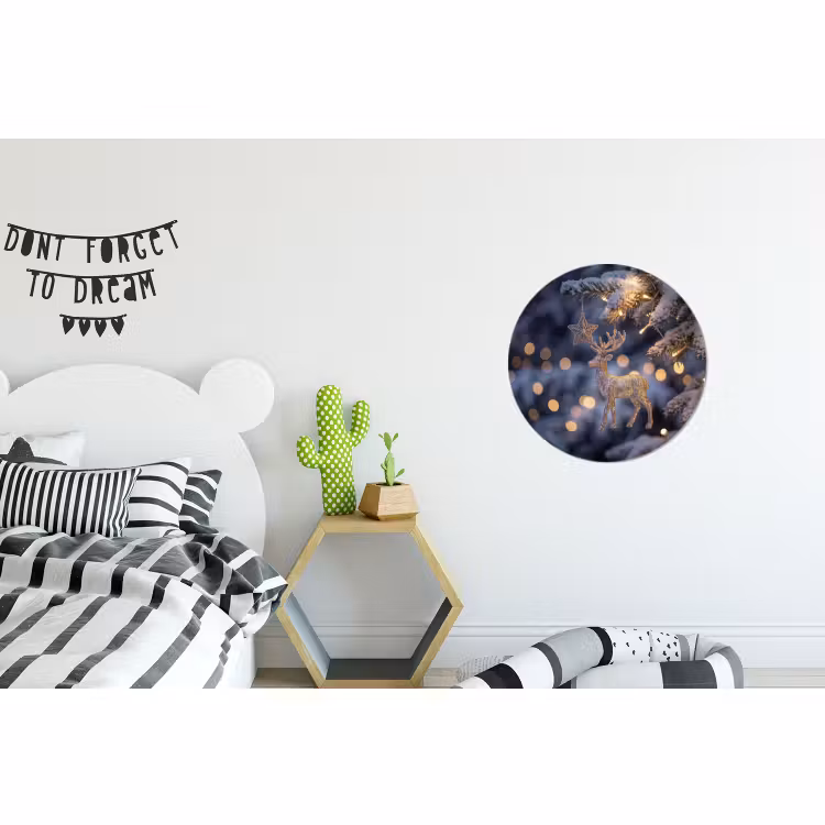 Wandcirkel - Aluminium - Rendier - Kerst - Sneeuw — 5