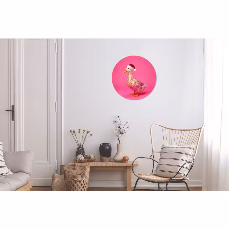 Wandcirkel - Aluminium - Vogel - Kerst - Roze — 2