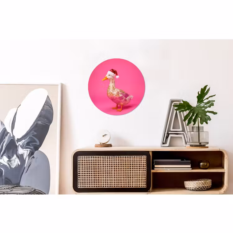 Wandcirkel - Aluminium - Vogel - Kerst - Roze — 3