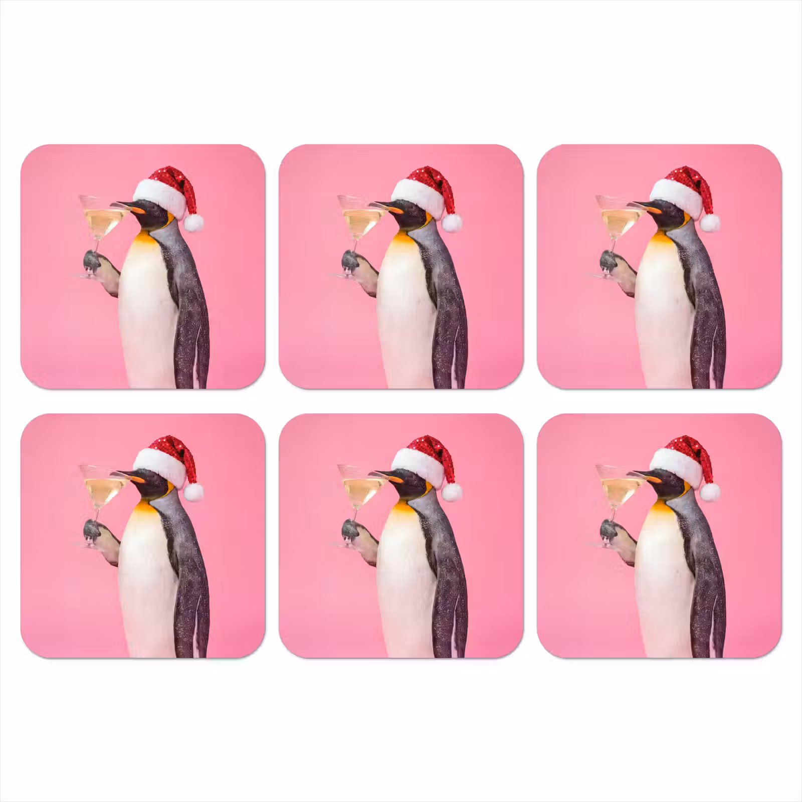Onderzetter - Pinguïn - Kerst - Feest — 1