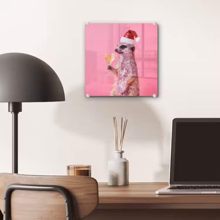 Glas schilderij - Dieren - Glitter - Feest — 7