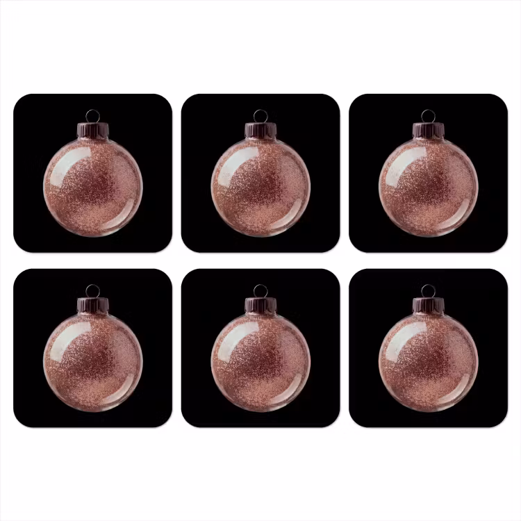 Onderzetter - Kerstbal - Roségoud - Kerst — 1