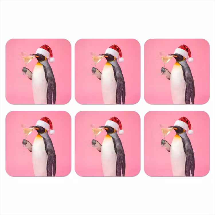 Onderzetter - Pinguïn - Kerst - Feest — 1