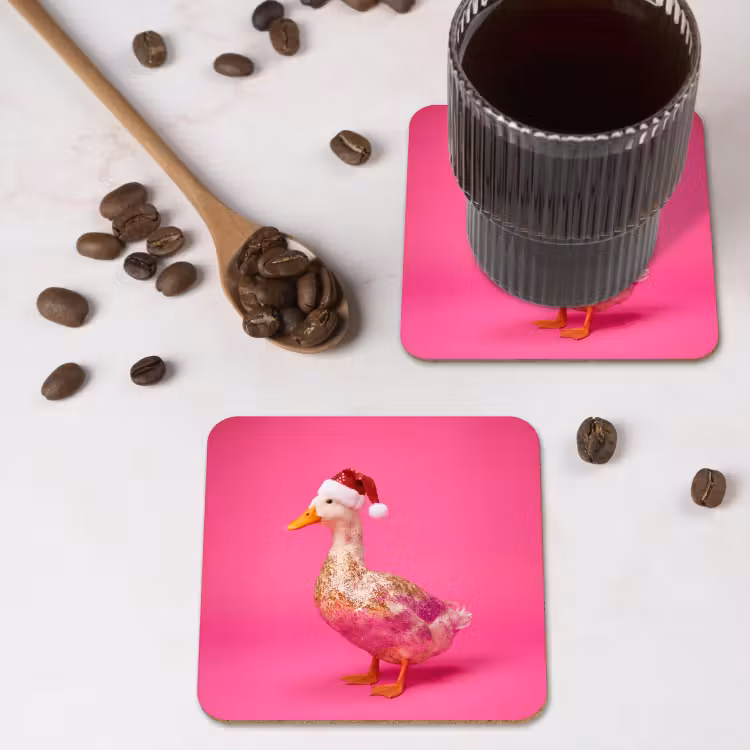 Onderzetter​ - Vogel - Kerst - Roze — 4