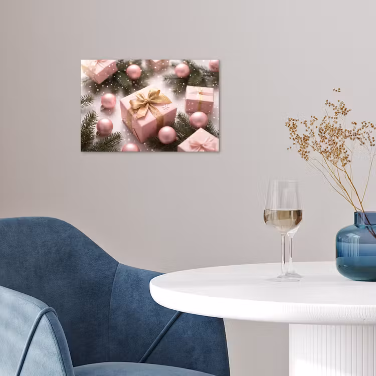 Poster - Cadeau - Kerst - Roze — 4
