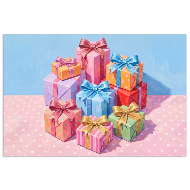 Poster - Geschenken - Feest - Kleurrijk — 1