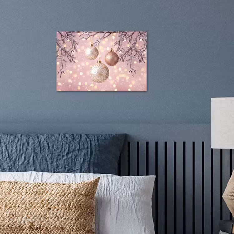 Poster - Kerstbal - Roze - Winter — 3