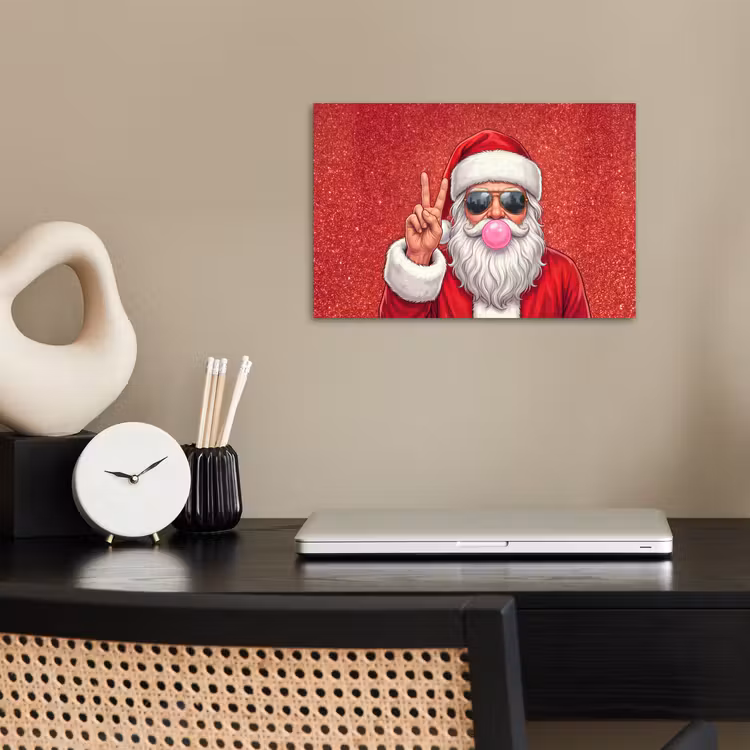 Poster - Kerstman - Zonnebril - Kerst — 2