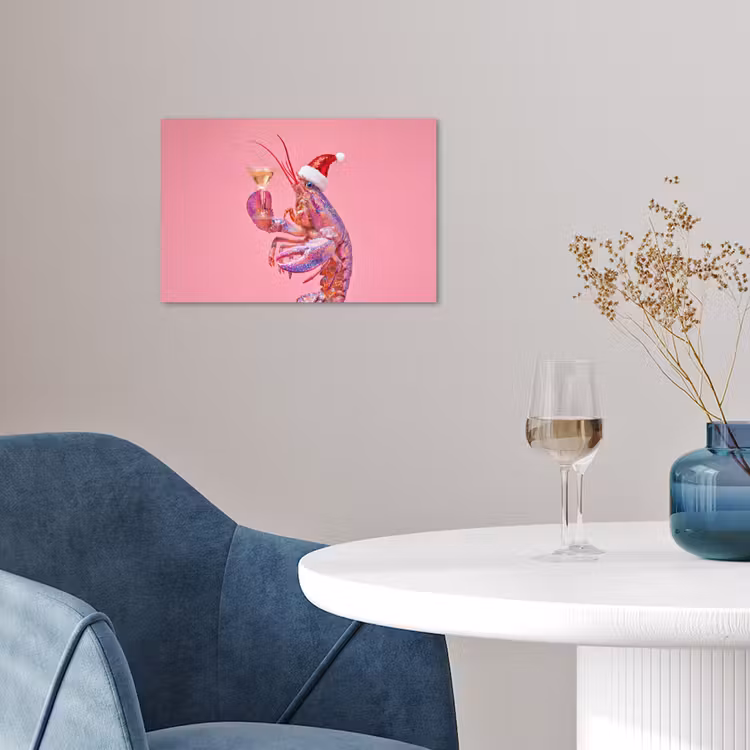 Poster - Kreeft - Kerst - Roze — 4