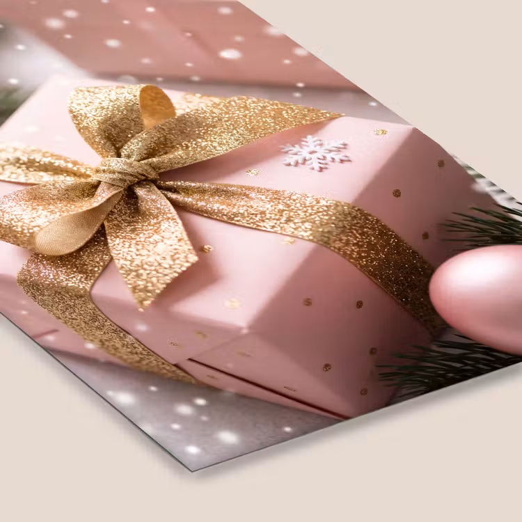 Poster met lijst - Cadeau - Kerst - Roze — 7