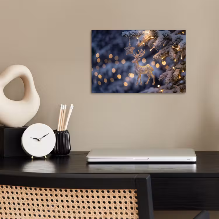 Poster - Rendier - Kerst - Sneeuw — 2