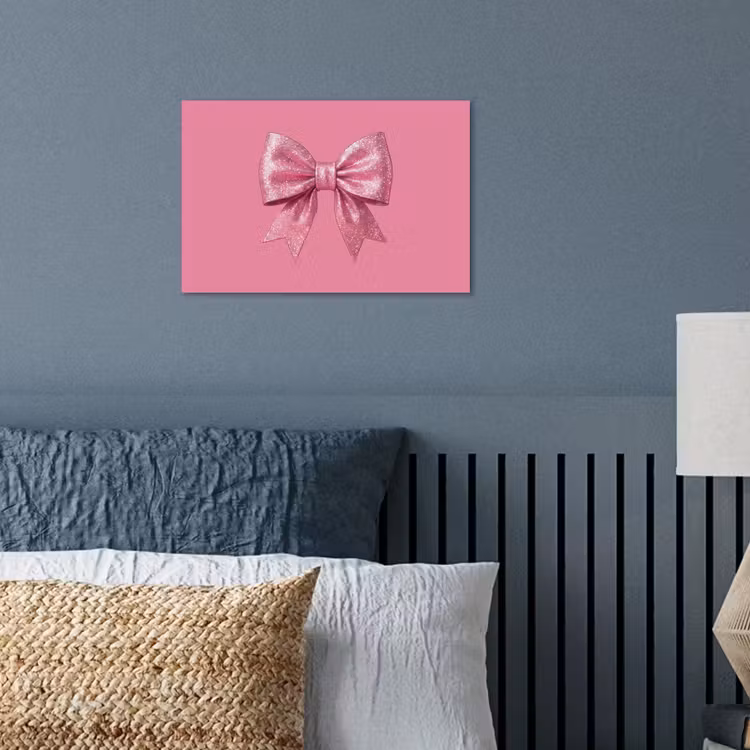 Poster - Roze strik - Glitter — 3