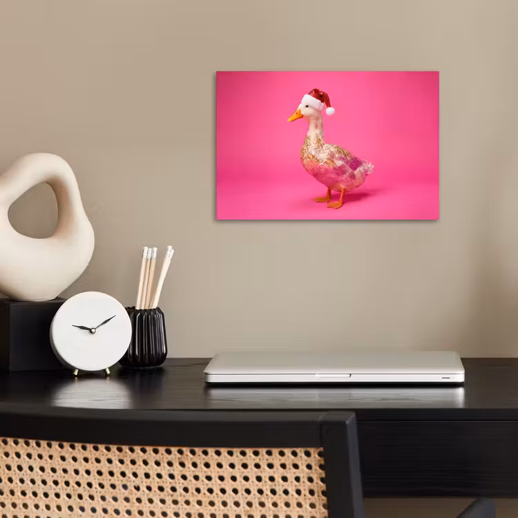Poster - Vogel - Kerst - Roze — 2