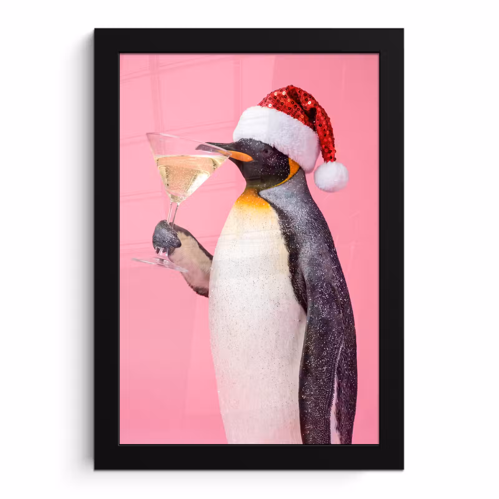 Poster met lijst - Pinguïn - Kerst - Feest — 1