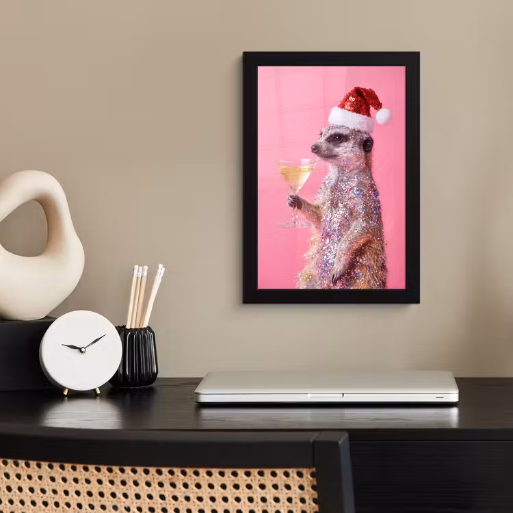 Poster met lijst - Dieren - Glitter - Feest — 2