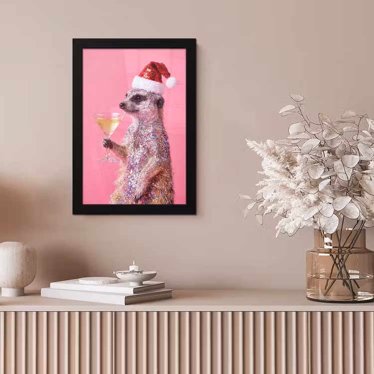 Poster met lijst - Dieren - Glitter - Feest — 5
