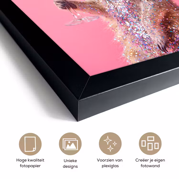 Poster met lijst - Dieren - Glitter - Feest — 6
