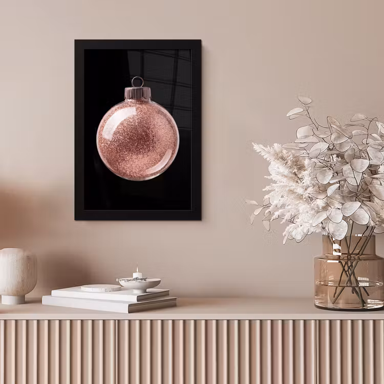 Poster met lijst - Kerstbal - Roségoud - Kerst — 5
