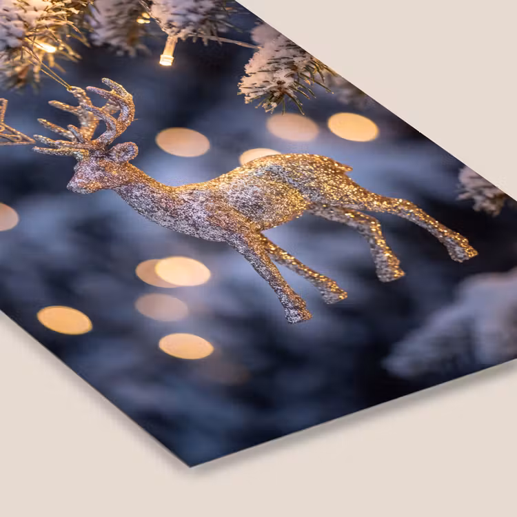 Poster met lijst - Rendier - Kerst - Sneeuw — 7