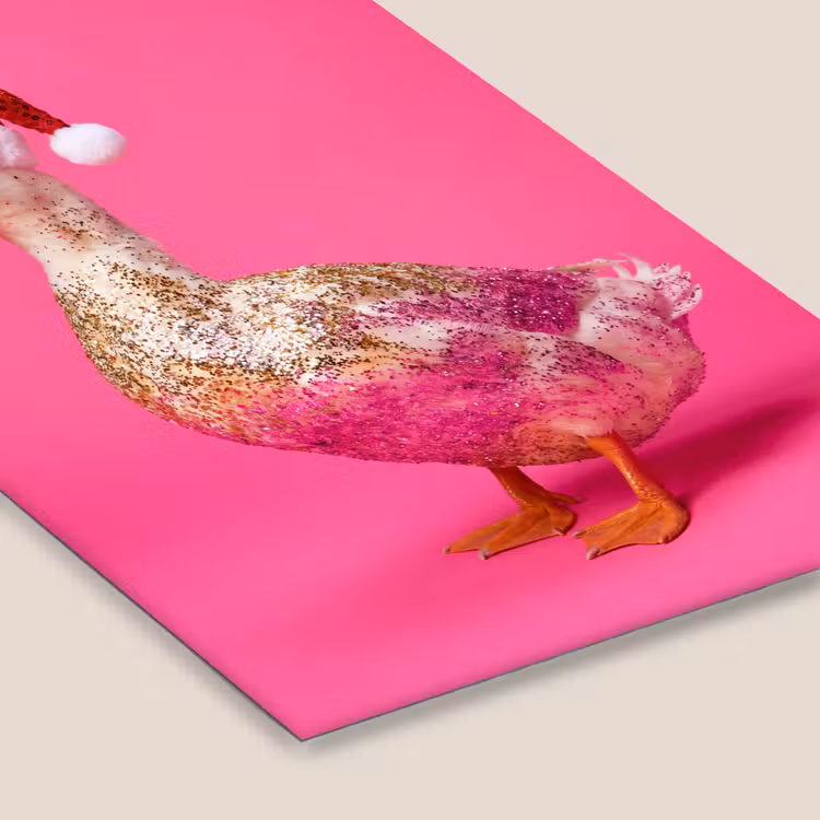 Poster met lijst - Vogel - Kerst - Roze — 7