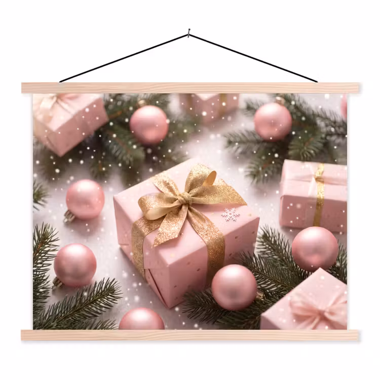 Schoolplaat - Cadeau - Kerst - Roze — 1