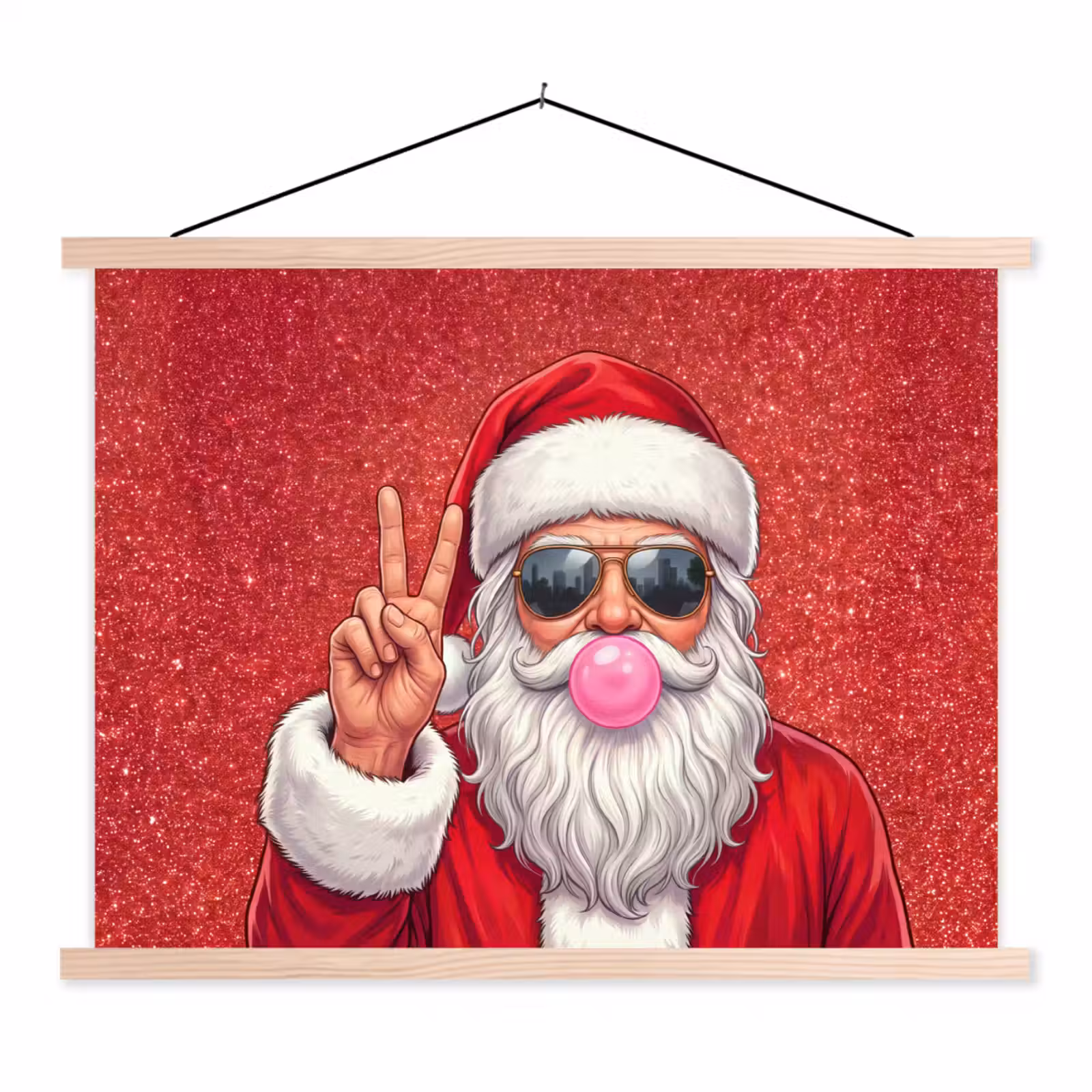 Schoolplaat - Kerstman - Zonnebril - Kerst — 1