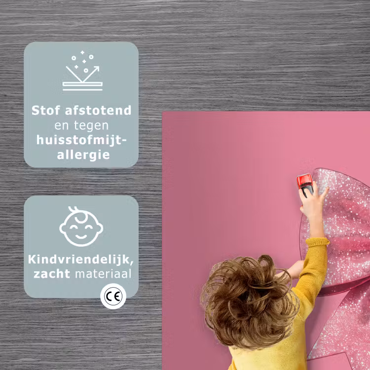 Speelkleed - Roze strik - Glitter — 3