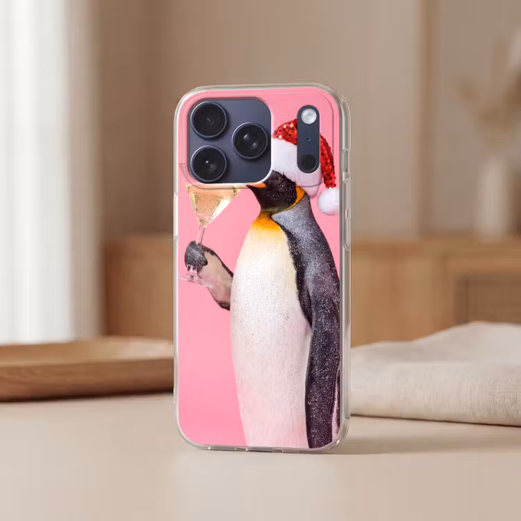 Telefoonhoesje Softcase - Pinguïn - Kerst - Feest — 3
