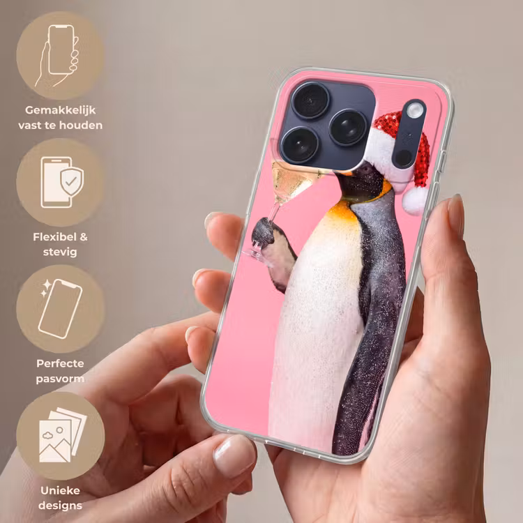 Telefoonhoesje Softcase - Pinguïn - Kerst - Feest — 4