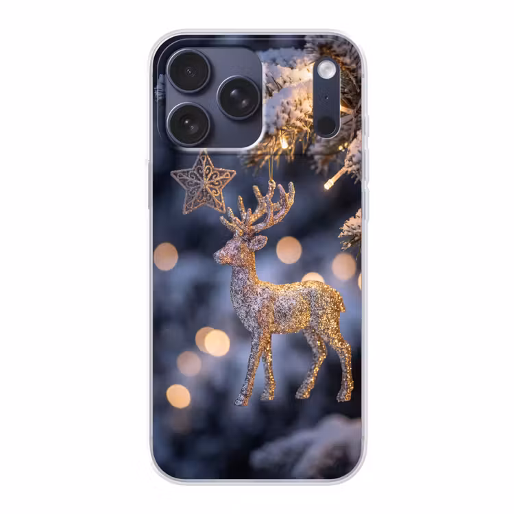 Telefoonhoesje Softcase - Rendier - Kerst - Sneeuw — 1