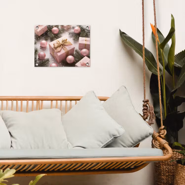 Tuinposter - Cadeau - Kerst - Roze — 5