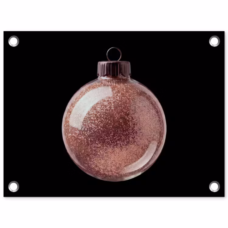 Tuinposter - Kerstbal - Roségoud - Kerst — 1